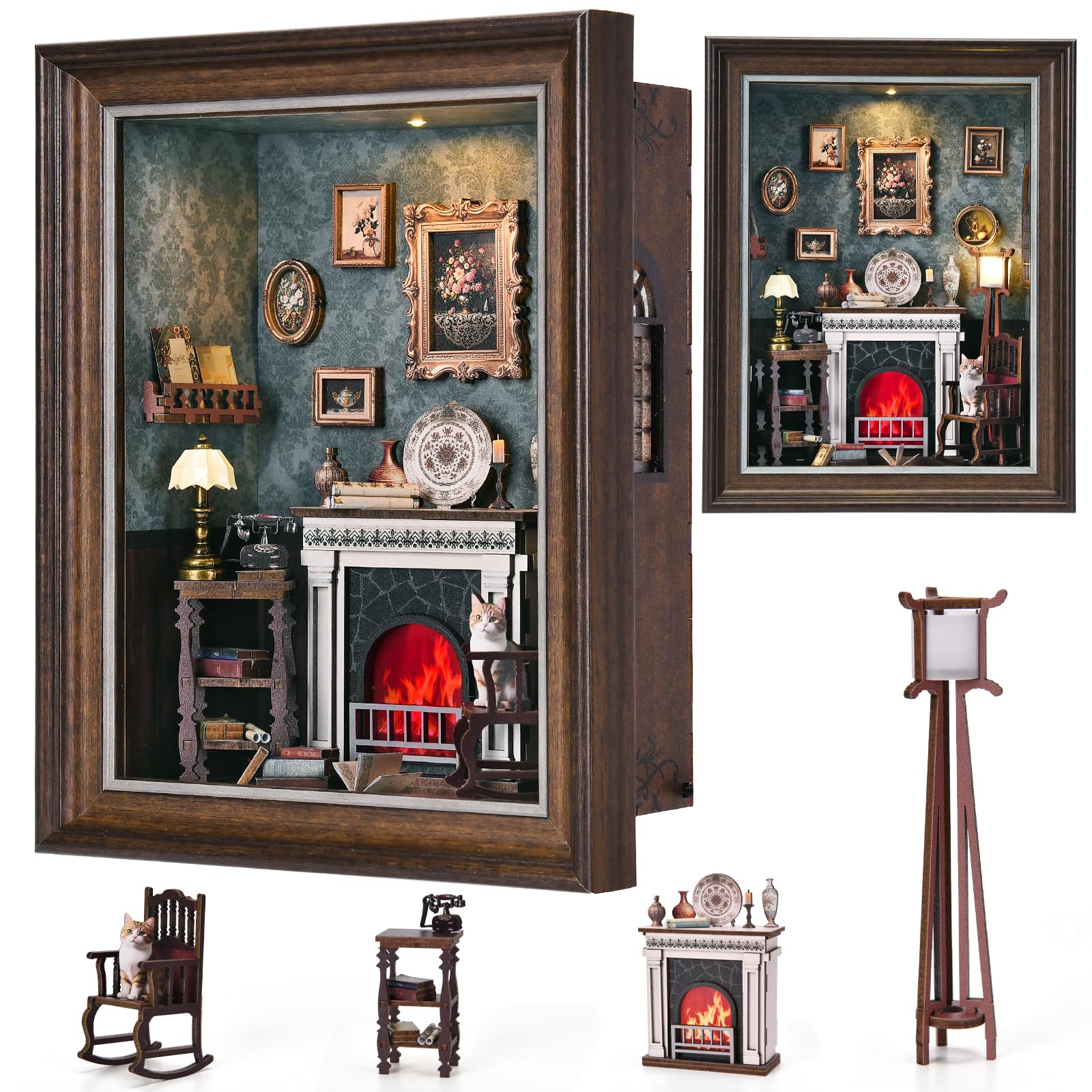 Amazon.com: Book Nook Kit - 3D Wooden Puzzle with LED Switch